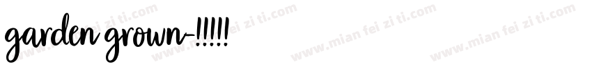 garden grown字体转换